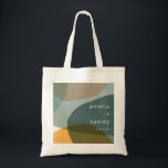 Modern Abstract Art Green Sage Teal Custom Wedding Tote Bag<br><div class="desc">Modern Abstract Art Shapes Sage Teal Unique Custom Wedding Tote Bag</div>