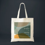 Modern Abstract Art Green Sage Teal Custom Wedding Tote Bag<br><div class="desc">Modern Abstract Art Shapes Sage Teal Unique Custom Wedding Tote Bag</div>