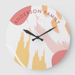 Modern Abstract Art Large Clock