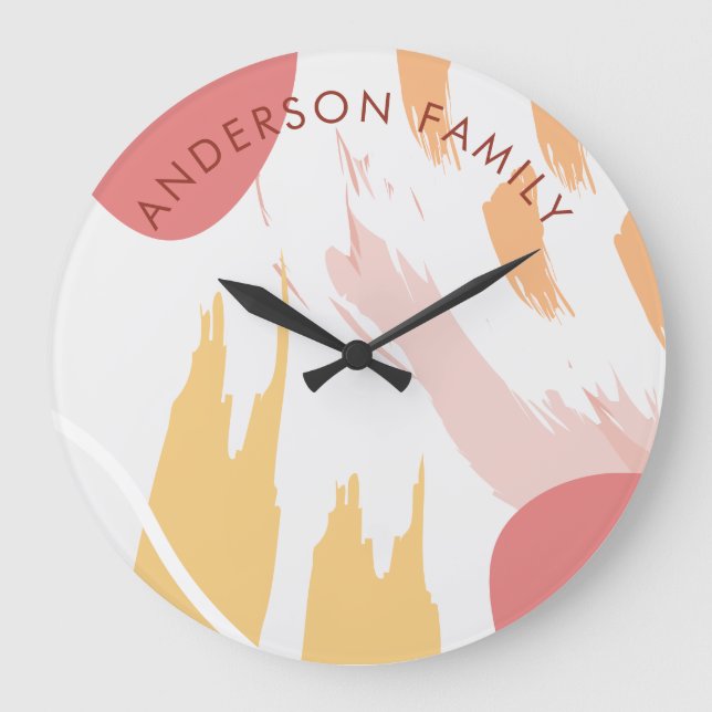 Modern Abstract Art Large Clock (Front)
