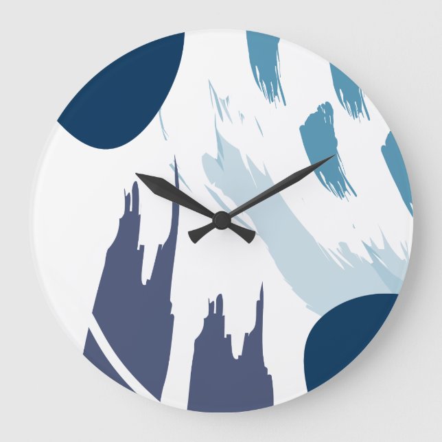 Modern Abstract Art Large Clock (Front)