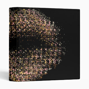 Modern Abstract Art Lips #18 3 Ring Binder