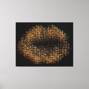Modern Abstract Art Lips #20 Canvas Print