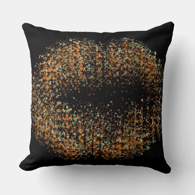 Modern Abstract Art Lips #20 Throw Pillow (Front)
