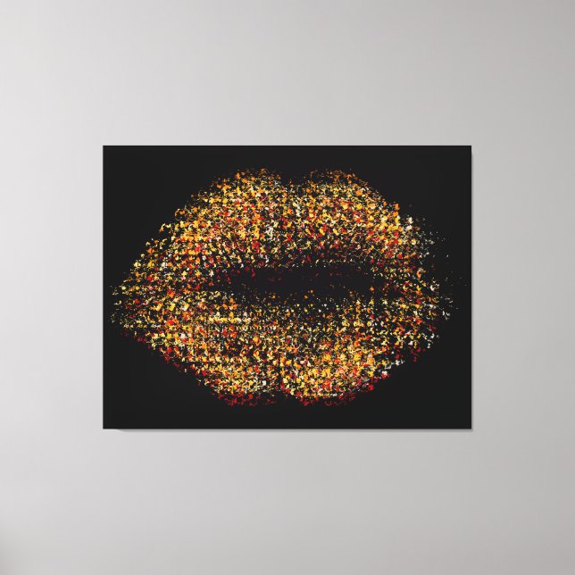 Modern Abstract Art Lips #27 Canvas Print (Front)
