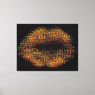 Modern Abstract Art Lips #27 Canvas Print