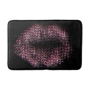 Modern Abstract Art Lips #30 Bath Mat