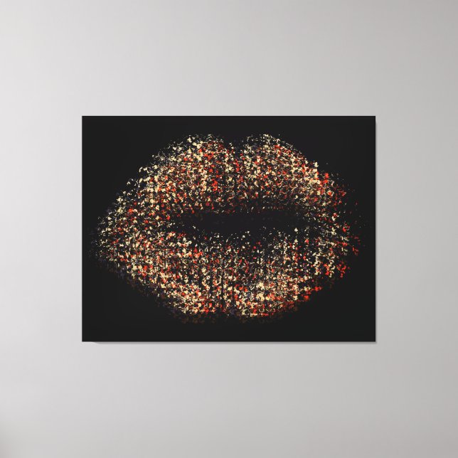 Modern Abstract Art Lips #59 Canvas Print (Front)