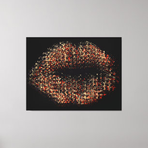 Modern Abstract Art Lips #59 Canvas Print