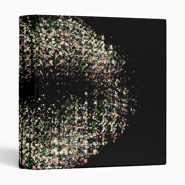 Modern Abstract Art Lips #9 3 Ring Binder (Front/Spine)
