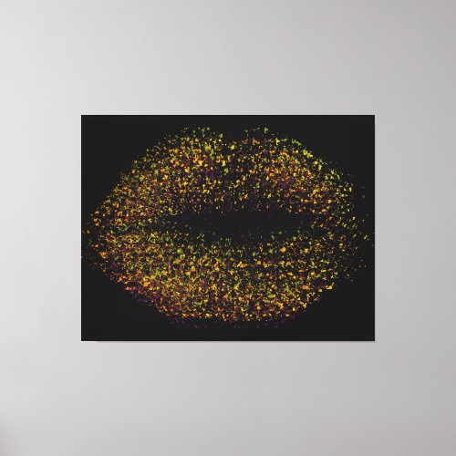 Modern Abstract Art Lips Canvas Print
