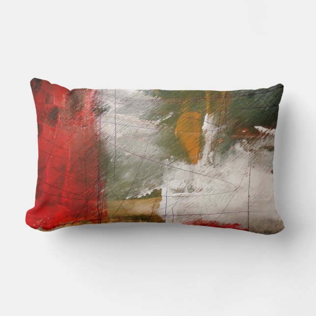 Modern Abstract Art Lumbar Pillow (Front)