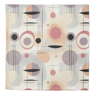Modern abstract art mid century duvet cover