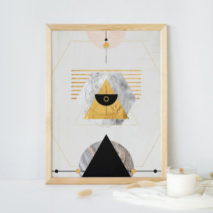 Modern Abstract Art mid century Minimalist Faux Canvas Print