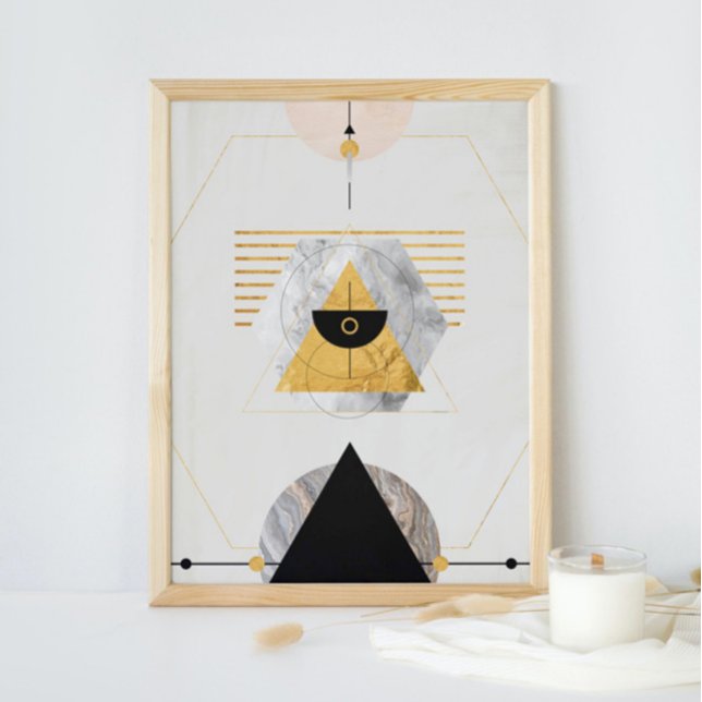 Modern Abstract Art mid century Minimalist Faux Canvas Print (Creator Uploaded)