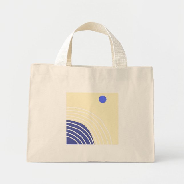 modern abstract art mini tote bag (Front)