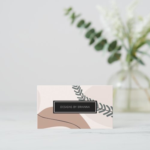 Modern Abstract Art Neutral Earth Tones Color Business Card