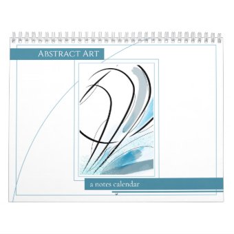Modern Abstract Art Notes Planning Artwork Calendar | Zazzle