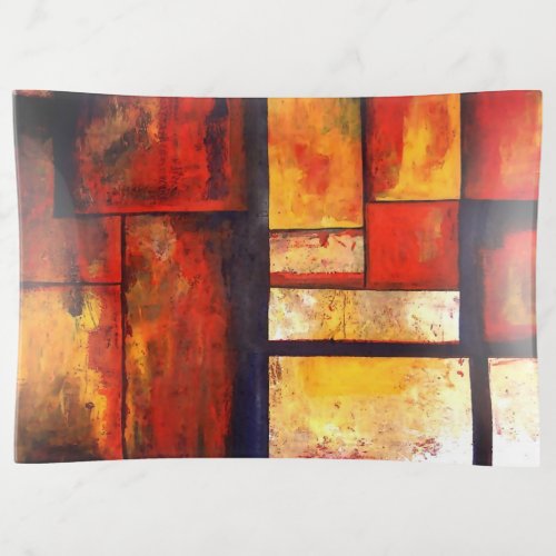 Modern Abstract Art Painting Trinket Tray
