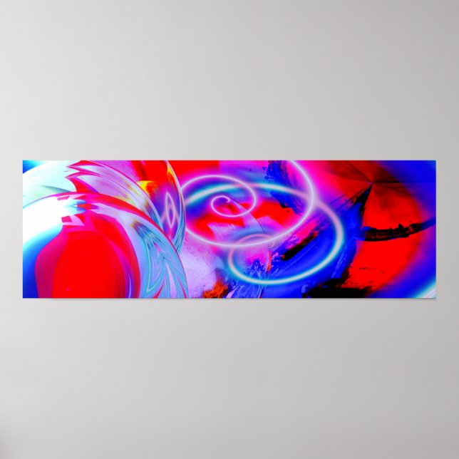 Modern Abstract Art Panoramic Poster (Front)