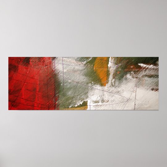 Modern Abstract Art Panoramic Poster Print | Zazzle.com