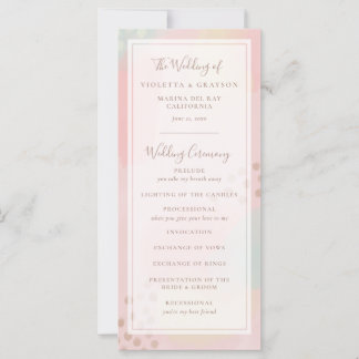 Modern Abstract Art Pink Pastel Tones Wedding