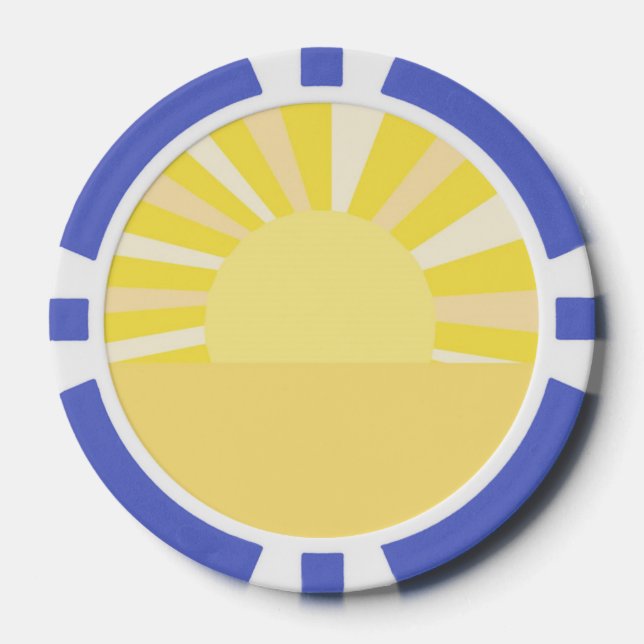 modern abstract art poker chips (Front)