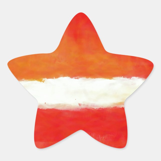 Modern Abstract Art - Rothko Style Star Sticker (Front)