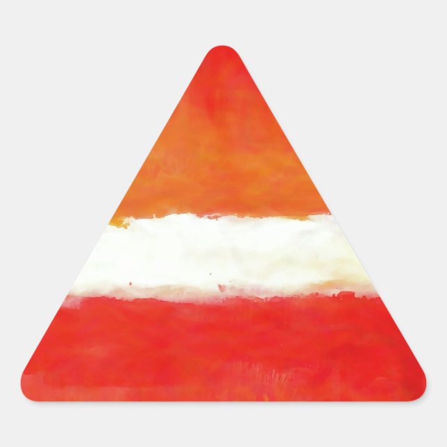 Modern Abstract Art - Rothko Style Triangle Sticker (Front)