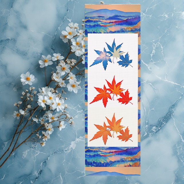 Modern Abstract Art Soothing Calming Maple Leaves  Yoga Mat (Modern Abstract Art Soothing Calming Maple Leaves Yoga Mat)