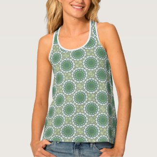 Modern Abstract Art Spring Floral Pattern Green 