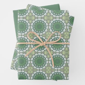 Modern Abstract Art Spring Floral Pattern Green 