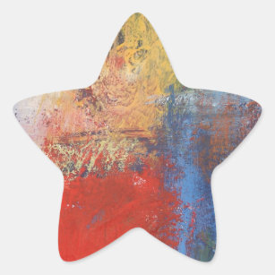 Modern Abstract Art Star Sticker