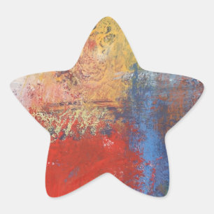 Modern Abstract Art Star Sticker