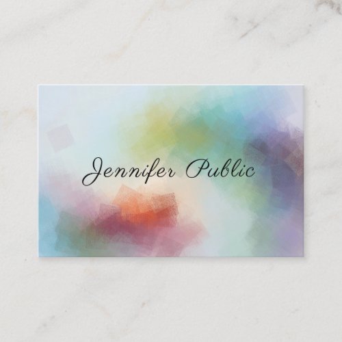 Modern Abstract Art Template Professional Elegant Business Card