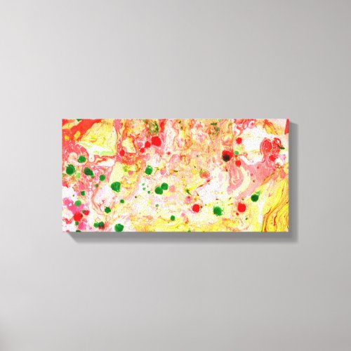 Modern Abstract Art Trendy Colorful Pink Red Canvas Print