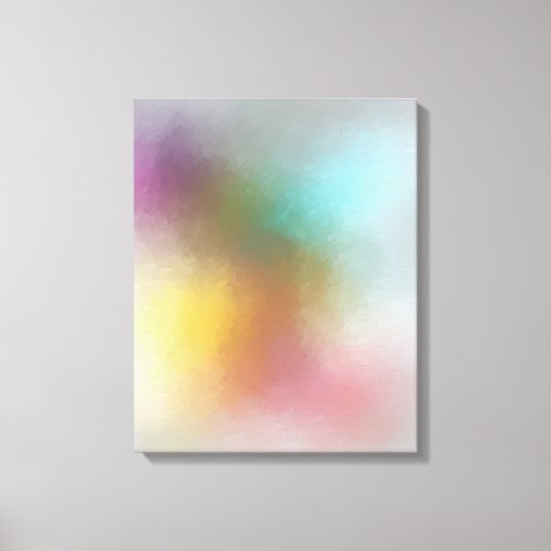 Modern Abstract Art Trendy Red Yellow Blue Purple Canvas Print