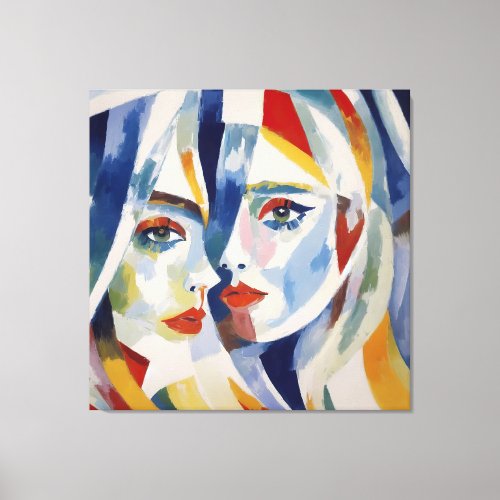 Modern abstract art Twins Canvas Print