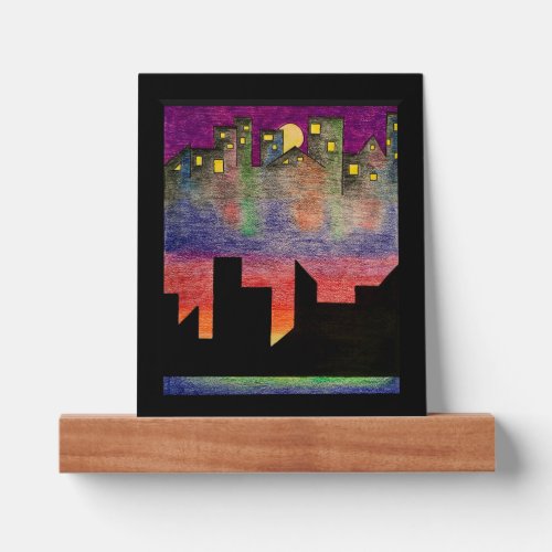 Modern Abstract Art Urban Colorful Cityscape  Picture Ledge