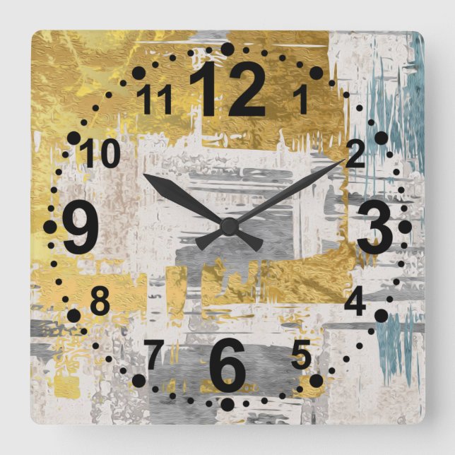 Modern Abstract Art Wall Clock (Front)