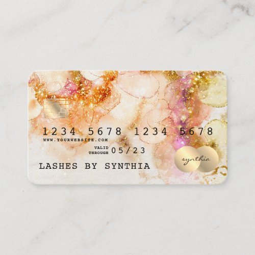 Modern Abstract Art Watercolor Credit Card Style