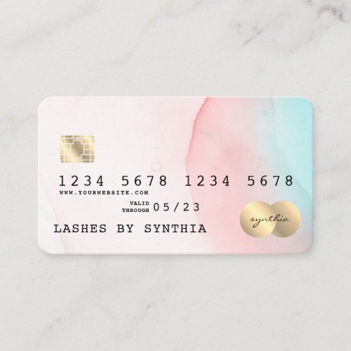 Modern Abstract Art Watercolor Credit Card Style