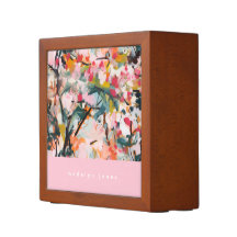 Modern Abstract Art Watercolor Floral Tree