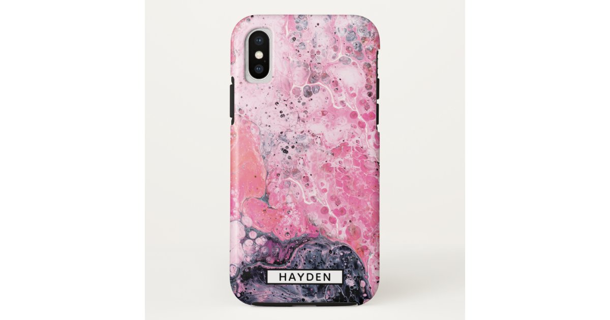Modern Abstract Art With Acrylic Paint Pour Pink Case Mate Iphone