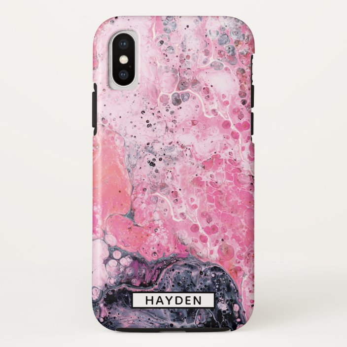 Modern Abstract Art With Acrylic Paint Pour Pink Case Mate Iphone