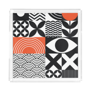 Modern Abstract: Artistic Design Canvas. Acrylic Tray