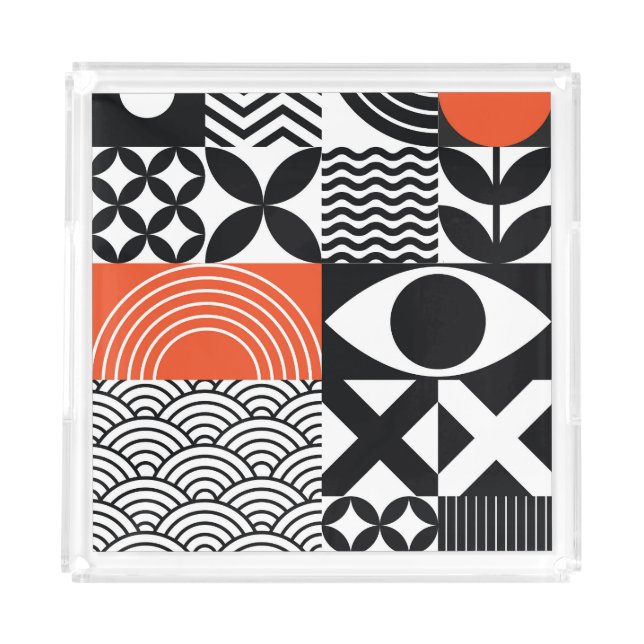 Modern Abstract: Artistic Design Canvas. Acrylic Tray (Front)