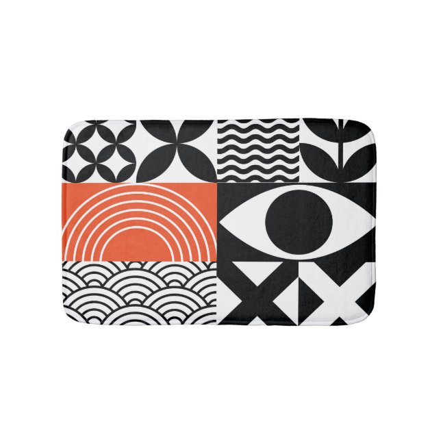 Modern Abstract: Artistic Design Canvas. Bath Mat (Front)