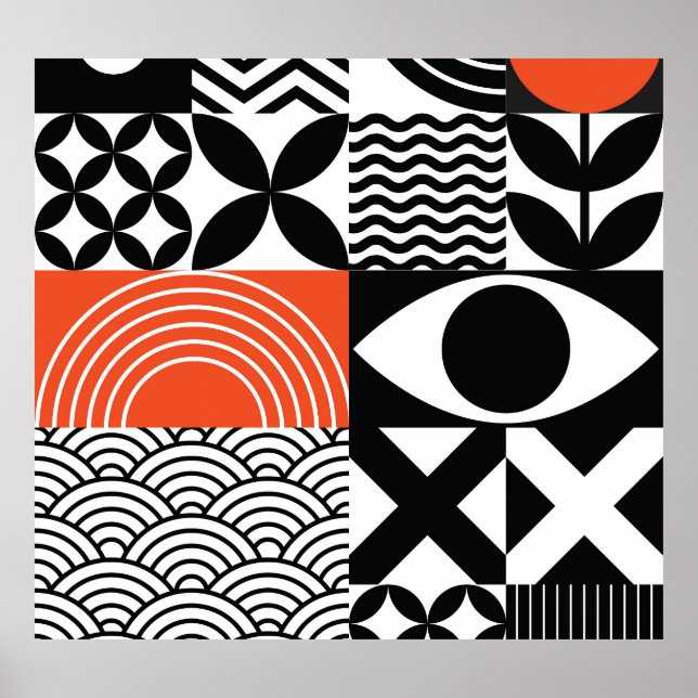 Modern Abstract: Artistic Design Canvas. Poster (Front)