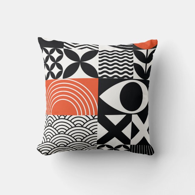 Modern Abstract: Artistic Design Canvas. Throw Pillow (Front)